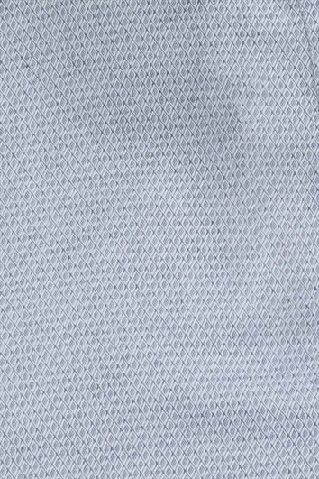 Modern Slim Fit Uzun Kollu Pamuklu Kolay Ütü Armürlü Erkek Gri Gömlek