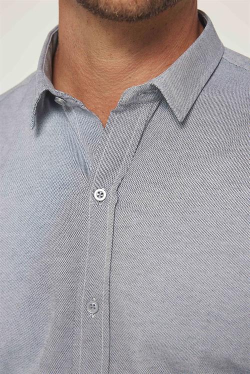 Modern Slim Fit Pamuklu Kolay Ütü Armürlü Erkek Gömlek