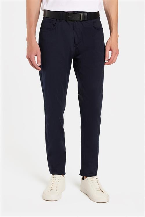 Erkek Regular Fit Rahat Kesim Mevsimlik Kanvas Lacivert Pantolon