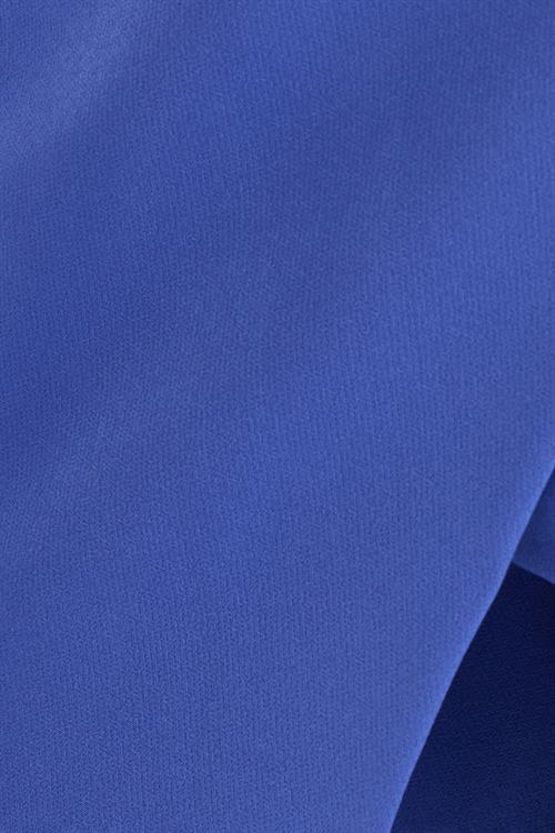 Kadın Standart Fit Geniş Paça Mavi Double Pantolon