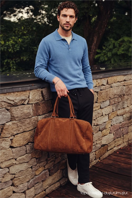Erkek Slim Fit Dar Kesim Beli Lastikli Bağcık Detaylı Siyah Pantolon