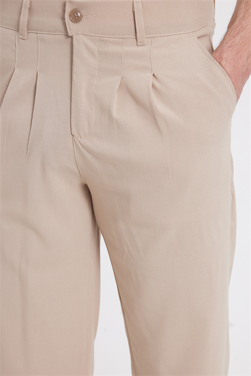 Erkek Regular Fit Klasik Kesim Normal Bel Geniş Paça Taş Pantolon