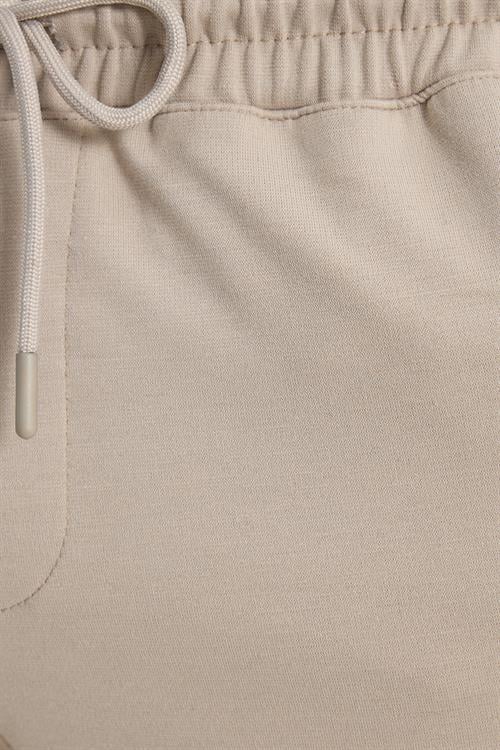 Erkek Regular Fit Klasik Kesim Beli Lastikli Bağcıklı Bej Jogger Pantolon
