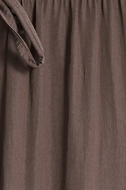 Kadın Relax Fit Rahat Kesim Beli Bağcıklı Lastikli Bol Paça Açık Kahverengi Pantolon