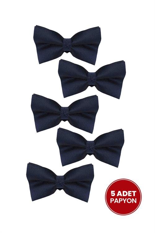5li Paket Armürlü Lacivert Erkek Papyon