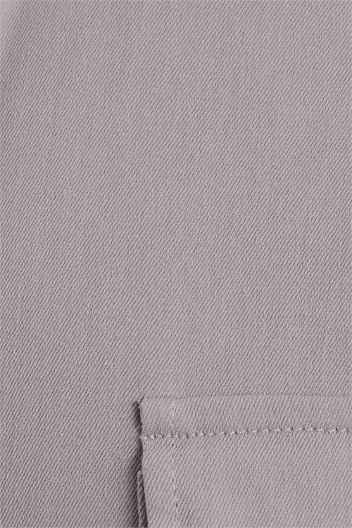 Erkek Regular Fit Rahat Kesim Çift Cepli Spor Yaka Denim Gri Gömlek