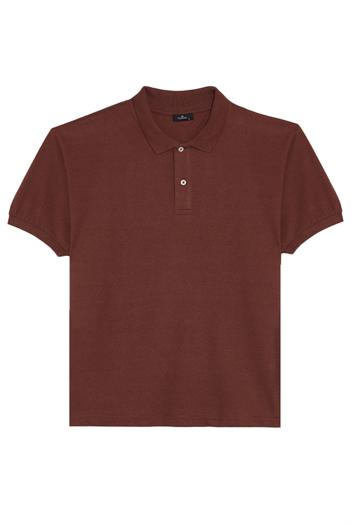 Erkek 5li Paket Gri-Kahverengi-Kırmızı-Siyah-Taş Regular Fit Pamuklu Düz Pike Polo Yaka Tişört