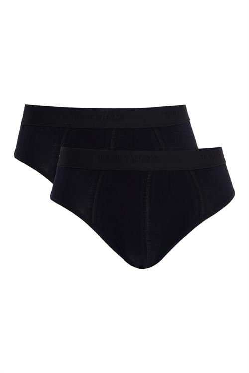 Erkek 2li Paket Likralı Bambu Siyah Slip Külot