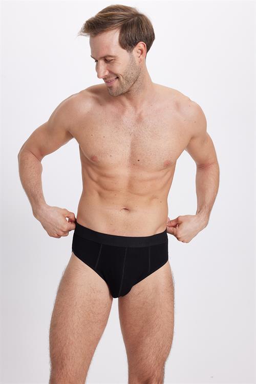 Erkek 2li Paket Likralı Bambu Siyah Slip Külot