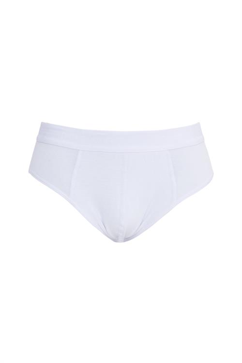 Erkek 6lı Paket Likralı Beyaz Slip Külot