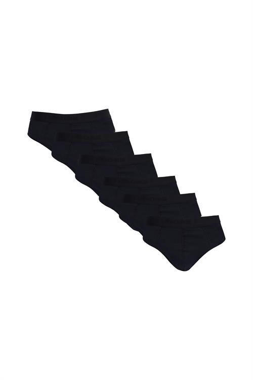 Erkek 6lı Paket Likralı Pamuklu Siyah Slip Külot