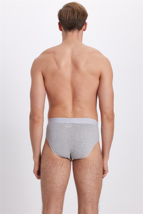 Erkek 6lı Paket Likralı Pamuklu Gri Slip Külot