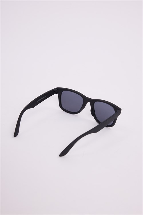 Unisex Siyah Oval Çerçeveli  Uv 400 Korumalı Güneş Gözlüğü