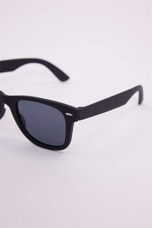 Unisex Siyah Oval Çerçeveli  Uv 400 Korumalı Güneş Gözlüğü