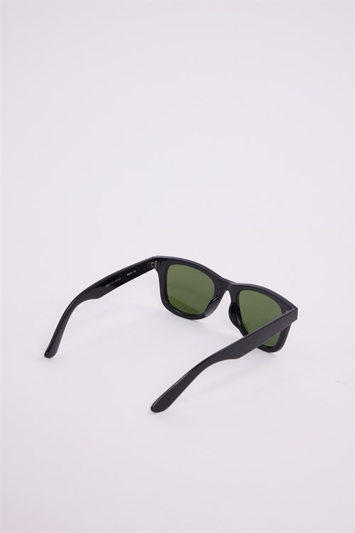 Unisex Siyah Çerçeve Yeşil Cam Uv 400 Korumalı Güneş Gözlüğü