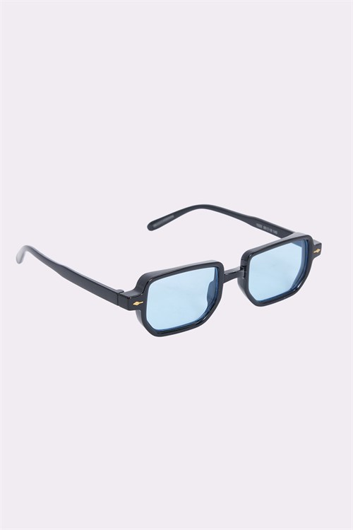 Unisex Geometrik Çerçeve Siyah Çerçeve Uv 400 Korumalı Güneş Gözlüğü