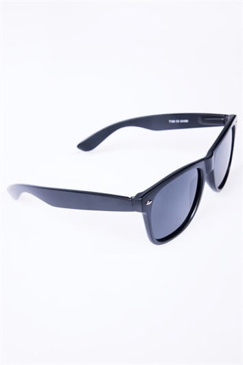 Unisex Siyah Oval Çerçeve Uv 400 Korumalı Güneş Gözlüğü
