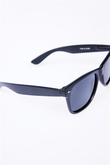 Unisex Siyah Oval Çerçeve Uv 400 Korumalı Güneş Gözlüğü
