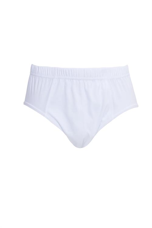 %100 Pamuk 6lı Paket Lastikli Beyaz Slip Erkek Külot