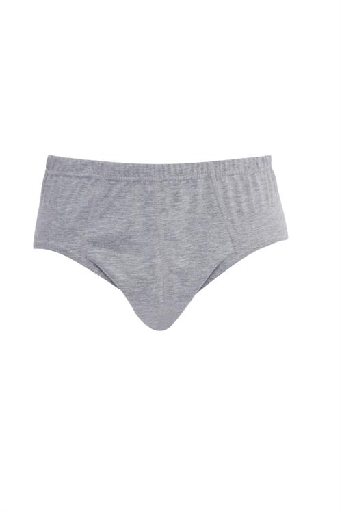 %100 Pamuk 6lı Paket Lastikli Gri Slip Erkek Külot