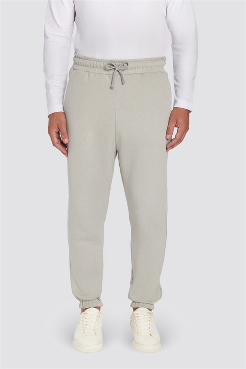 Unisex Relax Fit Rahat Kesim Şardonlu 3 Cepli Lastikli Jogger Paça Taş Renk Eşofman Altı