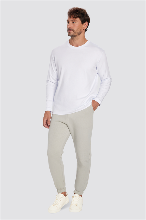 Unisex Relax Fit Rahat Kesim Şardonlu 3 Cepli Lastikli Jogger Paça Taş Renk Eşofman Altı