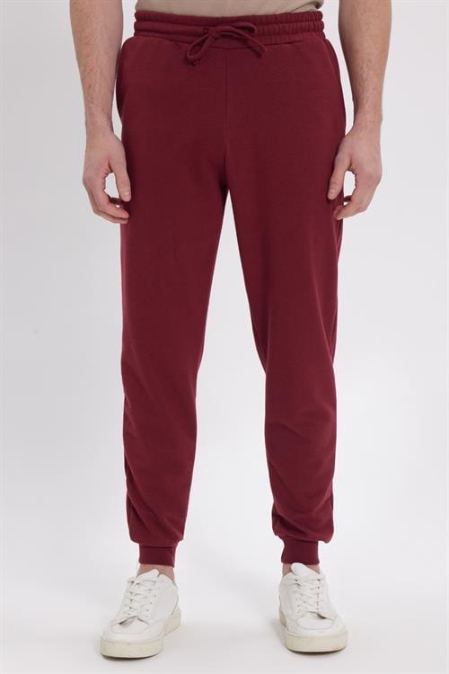 Erkek 3lü Paket Bej-Gri-Bordo Regular Fit Beli Bağcıklı Jogger Cepli Lastikli Paça Eşofman Altı
