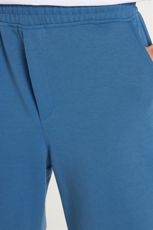 Erkek Regular Fit Klasik Kesim 3 cepli Beli Lastikli İndigo Şort