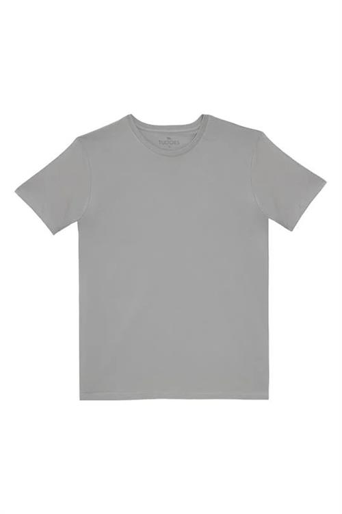 Unisex 5li Paket Beyaz-Gri-Füme-Mavi-Taş Slim Fit Dar Kesim %100 Pamuk Bisiklet Yaka Tişört