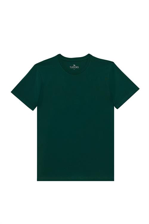 Unisex 5li Paket Beyaz-Kırmızı-Gri-Yeşil-Siyah Slim Fit Dar Kesim %100 Pamuk Bisiklet Yaka Tişört
