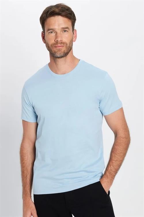 Unisex 3lü Paket Yeşil-Bordo-Mavi Slim Fit Dar Kesim %100 Pamuk Bisiklet Yaka Tişört