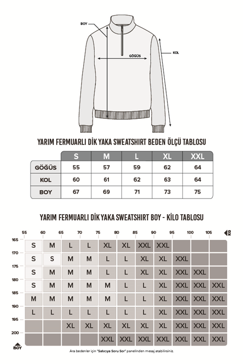 Unisex 3lü Paket Siyah-Bordo-Ekru Relax Fit Pamuklu Yarım Fermuarlı Dik Yaka Sweatshirt