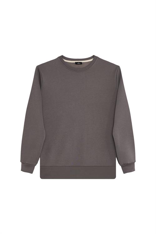 Unisex 3lü Paket Beyaz-Kiremit-Gri Relax Fit Pamuklu 3 İplik İçi Polarlı Bisiklet Yaka Sweatshirt