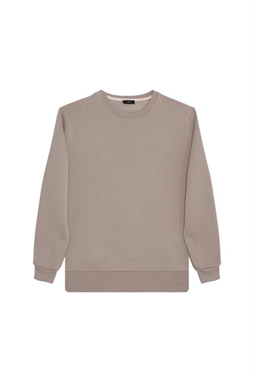 Unisex 3lü Paket Siyah-Gri-Lacivert Relax Fit Pamuklu 3 İplik İçi Polarlı Bisiklet Yaka Sweatshirt
