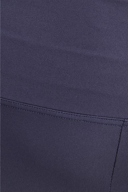Kadın Slim Fit Dar Kesim Scuba Kumaş Beli Lastikli Antrasit Tayt