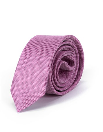 İnce Armürlü Pembe Erkek Kravat