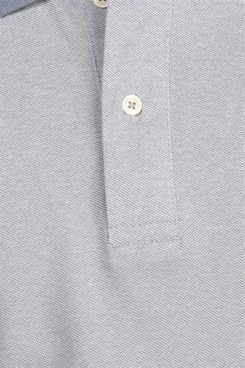 Erkek Slim Fit Dar Kesim Pamuklu Düz Pike Gri Polo Yaka Tişört