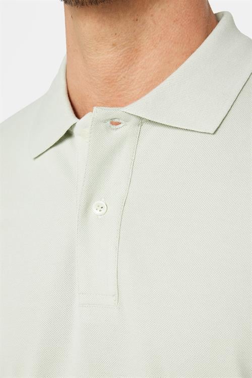 Erkek Slim Fit Dar Kesim %100 Pamuk Düz Pike Gri Polo Yaka Tişört