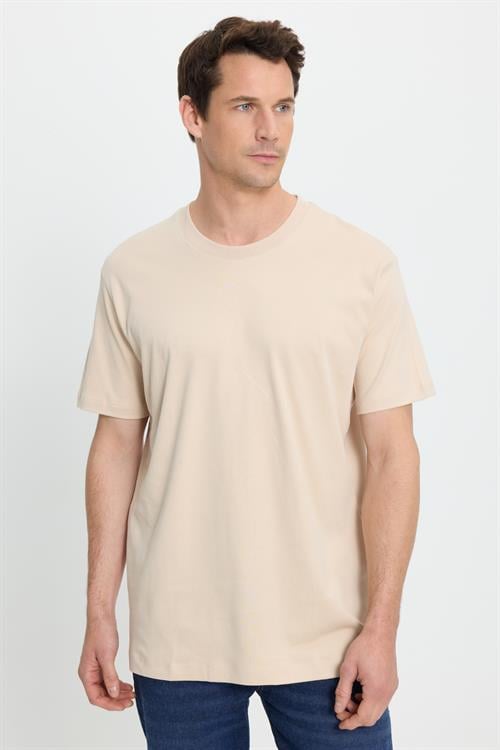 Unisex Relax Fit Rahat Kesim %100 Pamuk Yumuşak Dokulu Hafif Kalın Basic Bisiklet Yaka Taş Tişört
