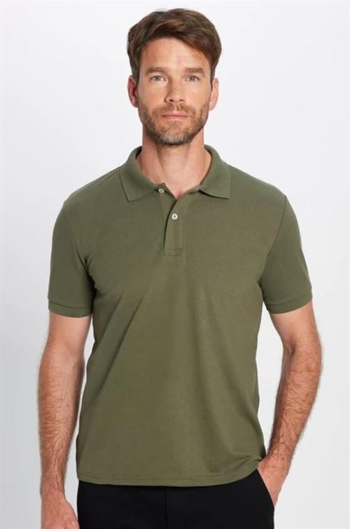 Erkek 5li Paket Siyah-Beyaz-Lacivert-Haki-Gri Slim Fit Dar Kesim Pamuklu Düz Pike Polo Yaka Tişört