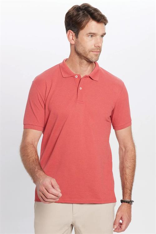 Erkek 5li Paket Lacivert-Haki-Kiremit-Gri-Bej Slim Fit Dar Kesim Pamuklu Düz Pike Polo Yaka Tişört