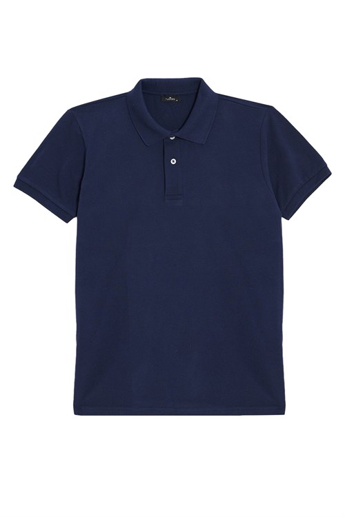 Erkek 5li Paket Siyah-Gri-Lacivert-Mavi-Bordo Slim Fit Dar Kesim Pamuklu Düz Pike Polo Yaka Tişört