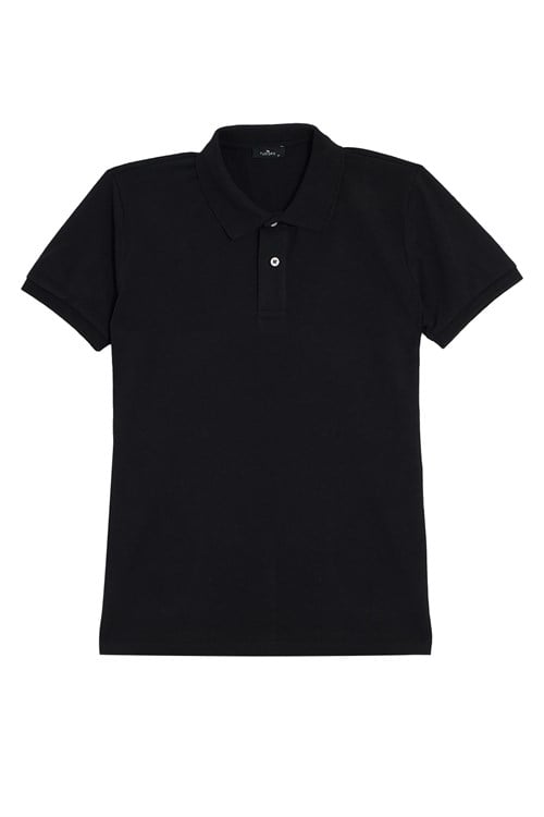 Erkek 5li Paket Siyah-Gri-Lacivert-Mavi-Bordo Slim Fit Dar Kesim Pamuklu Düz Pike Polo Yaka Tişört