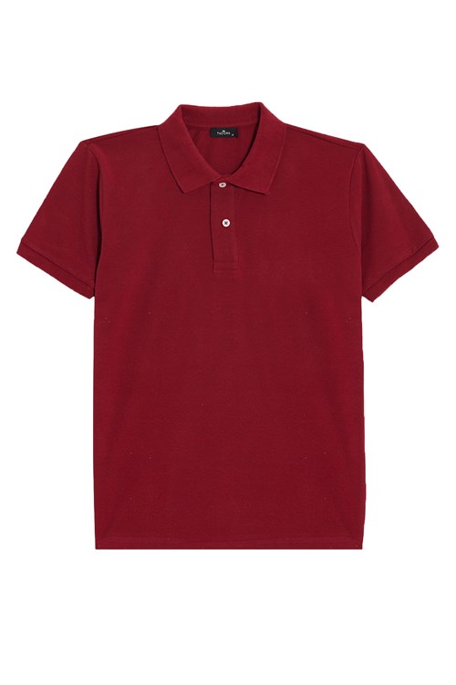 Erkek 5li Paket Siyah-Gri-Lacivert-Mavi-Bordo Slim Fit Dar Kesim Pamuklu Düz Pike Polo Yaka Tişört