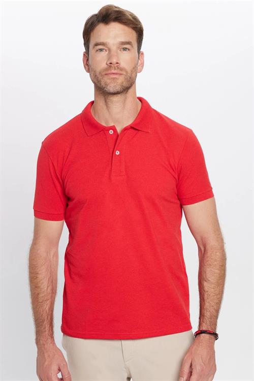 Erkek 3lü Paket En Güzel Kırmızı Tonları Slim Fit Dar Kesim Pamuklu Düz Pike Polo Yaka Tişört