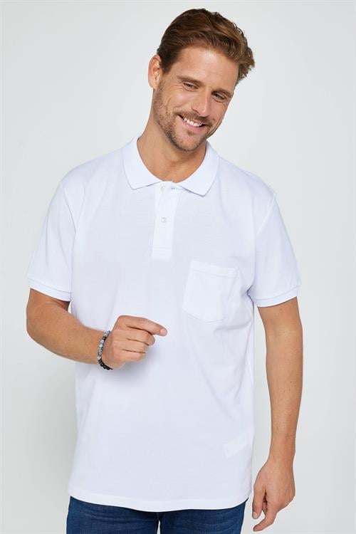 Erkek Regular Fit %100 Pamuk 5li Yeşil-Kahverengi-İndigo-Beyaz-Lacivert Renk Cepli Polo Yaka Tişört
