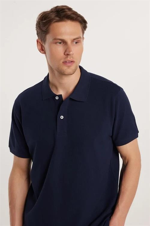 Erkek Regular Fit %100 Pamuk 3lü Bordo-Kahverengi-Lacivert Pike Polo Yaka Tişört