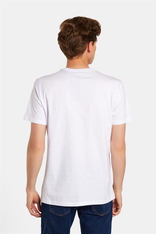 Erkek Slim Fit Dar Kesim %100 Pamuk Yumuşak Dokulu Baskılı Siyah Bisiklet Yaka Tişört