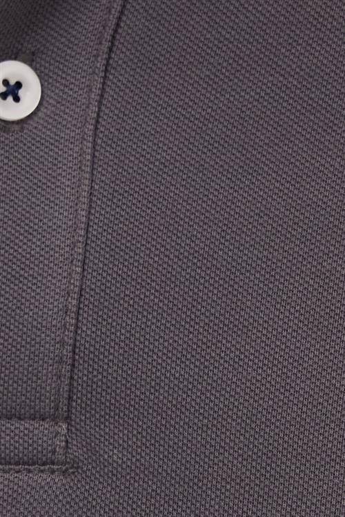 Erkek Slim Fit Dar Kesim %100 Pamuk Yumuşak Dokulu Serin Tutan Kumaş Düz Pike Füme Polo Yaka Tişört