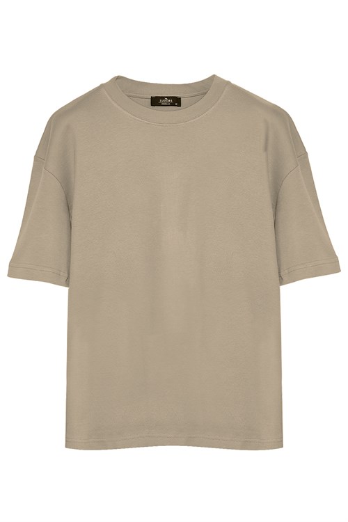 Unisex Oversize Geniş Kesim %100 Pamuk 3lü Paket Lacivert-Beyaz-Haki Bisiklet Yaka Tişört